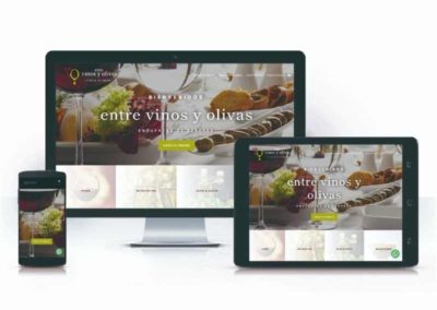 Diseño web responsive para Entre Vinos y Olivas
